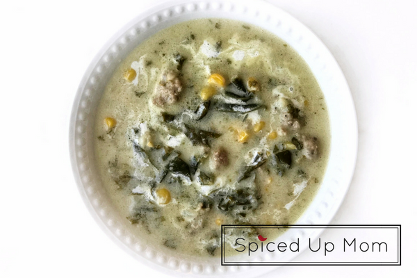 sausage and kale soup, instant pot soup, instant pot recipes, low carb instant pot recipes, instant pot soup recipes, cauliflower, kale and sausage soup