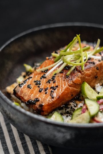 air sous vide salmon, sous vide salmon, eletrolux air sous vide, salmon bowl