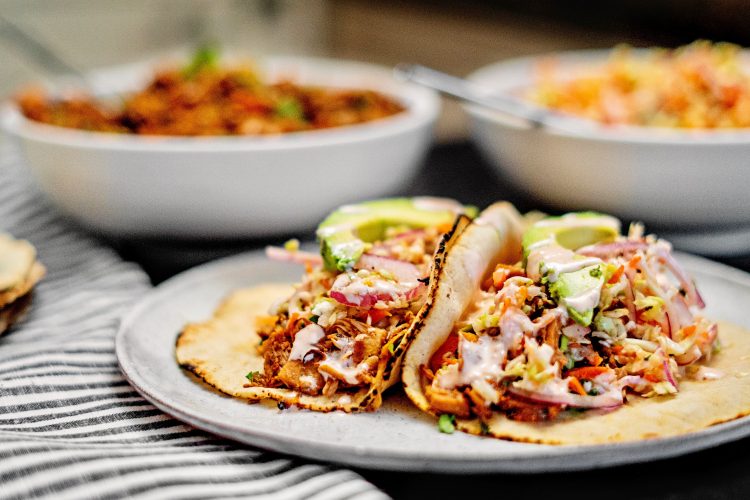 jackfruit pulled pork tacos, jackfruit taco meat, jackfruit meat tacos, vegan taco meat, vegan jackfruit tacos